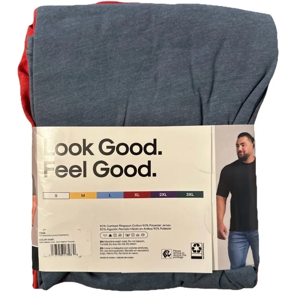 True Classic Mens Small 2 Pack T-Shirt Short Sleeve Crew Neck Flattering Fit - Picture 5 of 7